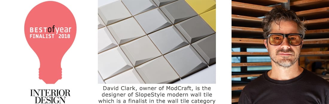 ModCraft dimensional wall tile featured in Interior Design Best of Year